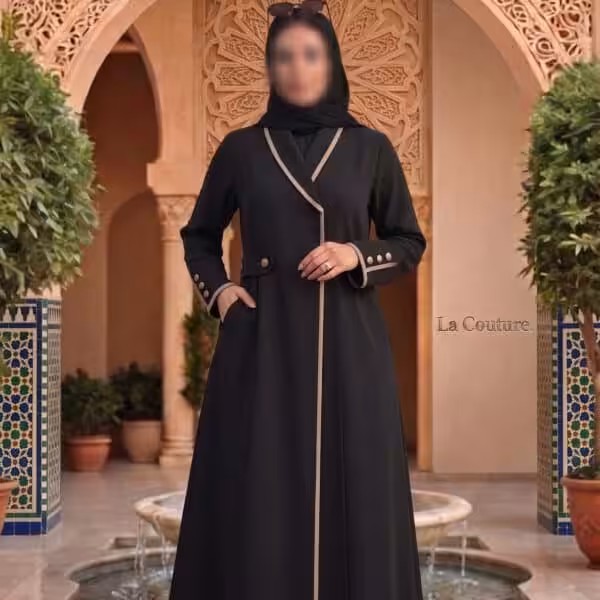 عباية إدارية احترافية بياقة شال