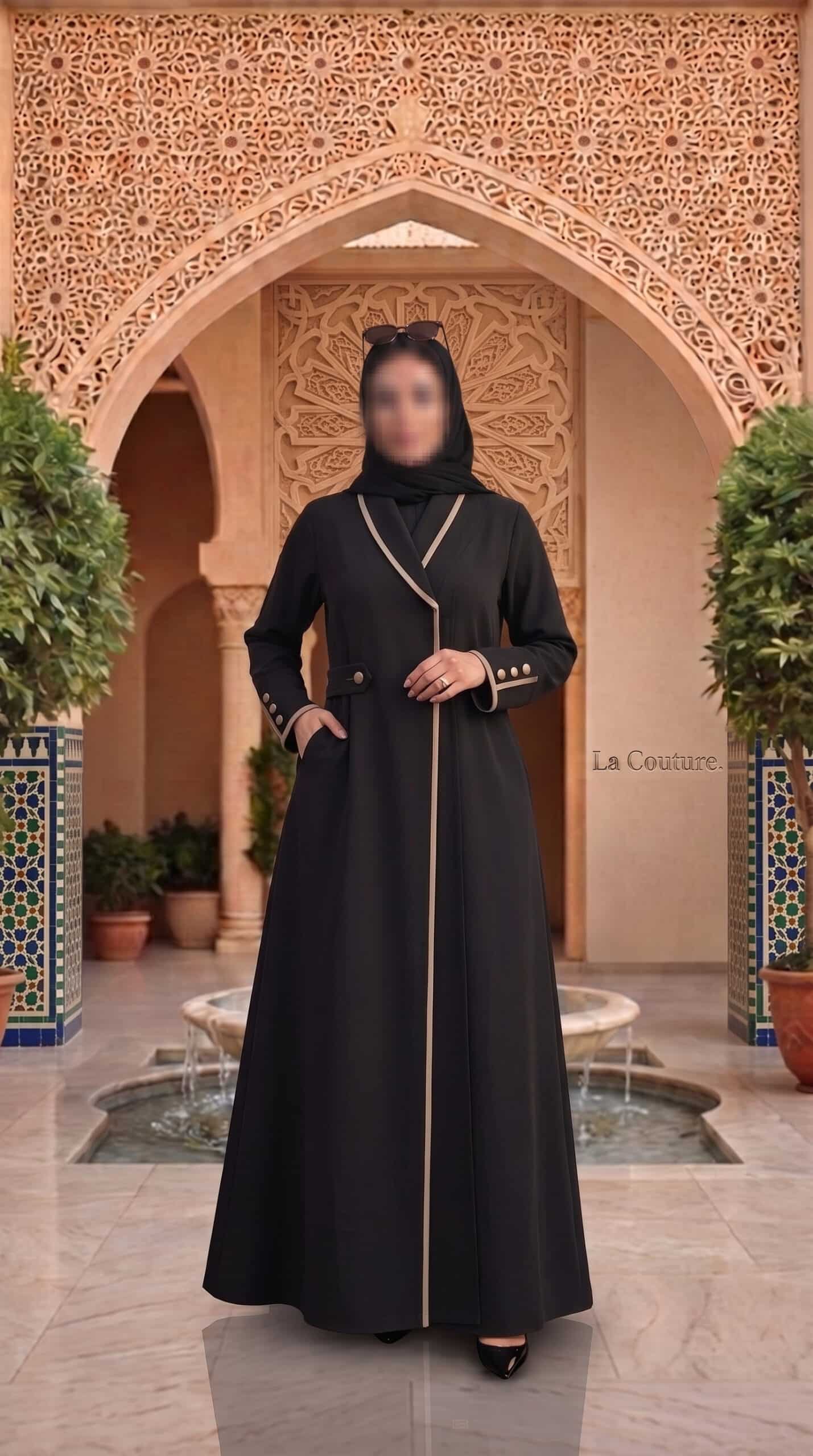 عباية إدارية احترافية بياقة شال