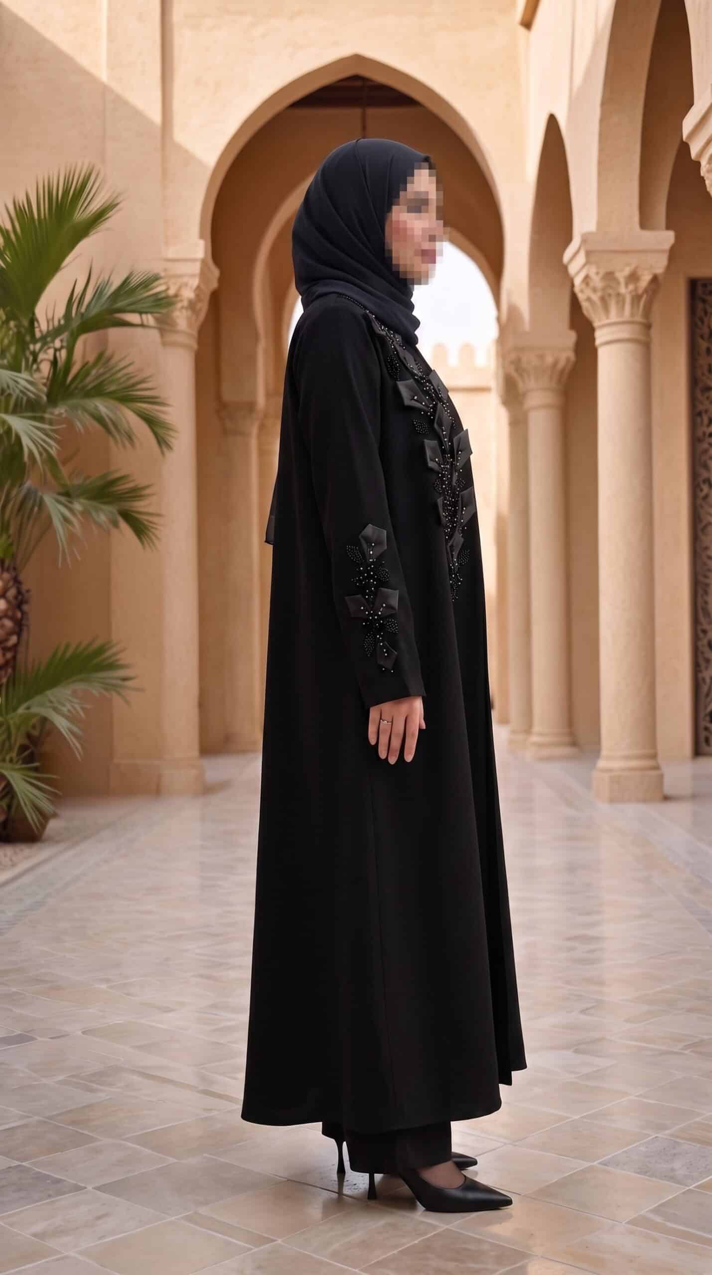 Second image of عباية كوبا ملكية بياقة ستان فايف وتطريز خلفي مميز